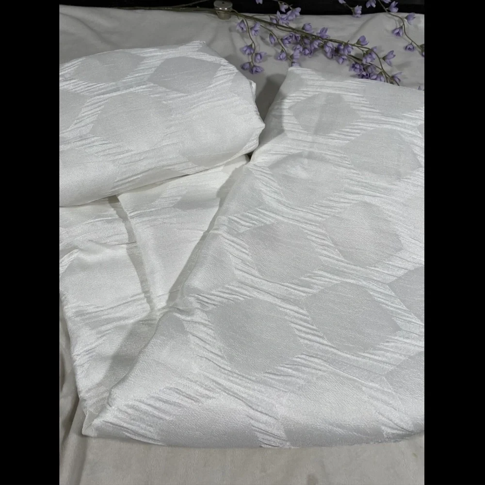 NEW $335 Hotel Collection Olympia [ Full/Queen ] Duvet Cover White #D283‎